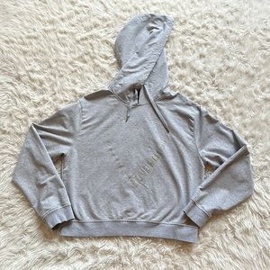 Love Moschino gray heart pullover sweatshirt hoodie size 8